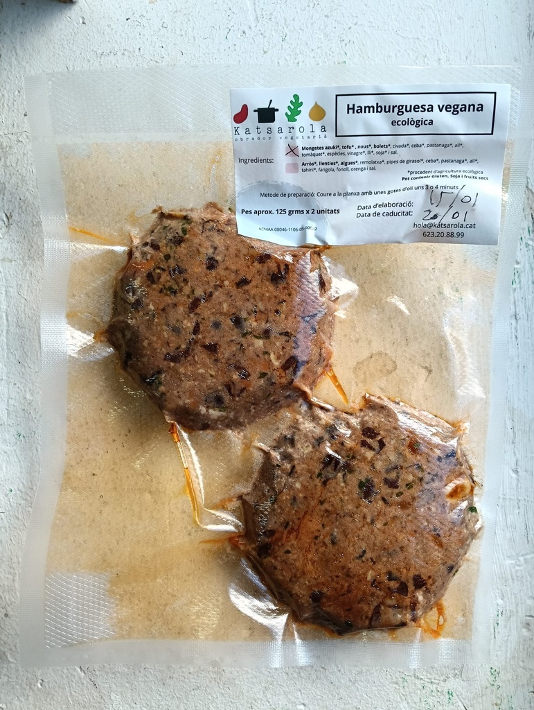 Hamburgueses vegetals de tofu i xiitake | Katsarola | 2 x 125 g