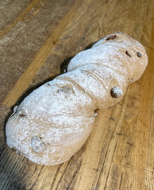 Barra plana de pa d'espelta i olives amb massa mare | Can Tria | 500 g